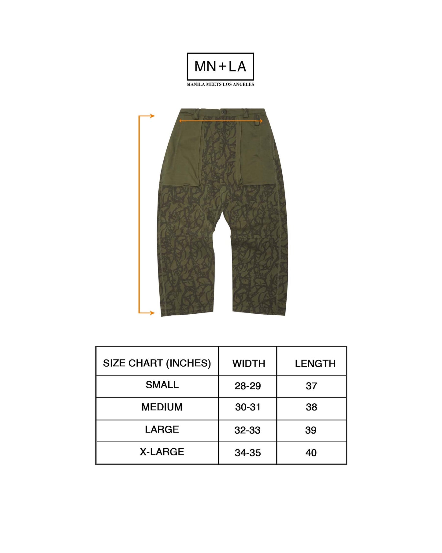 "VINES AND THORNS" OVERPOCKET PHAT PANTS IN OLIVE