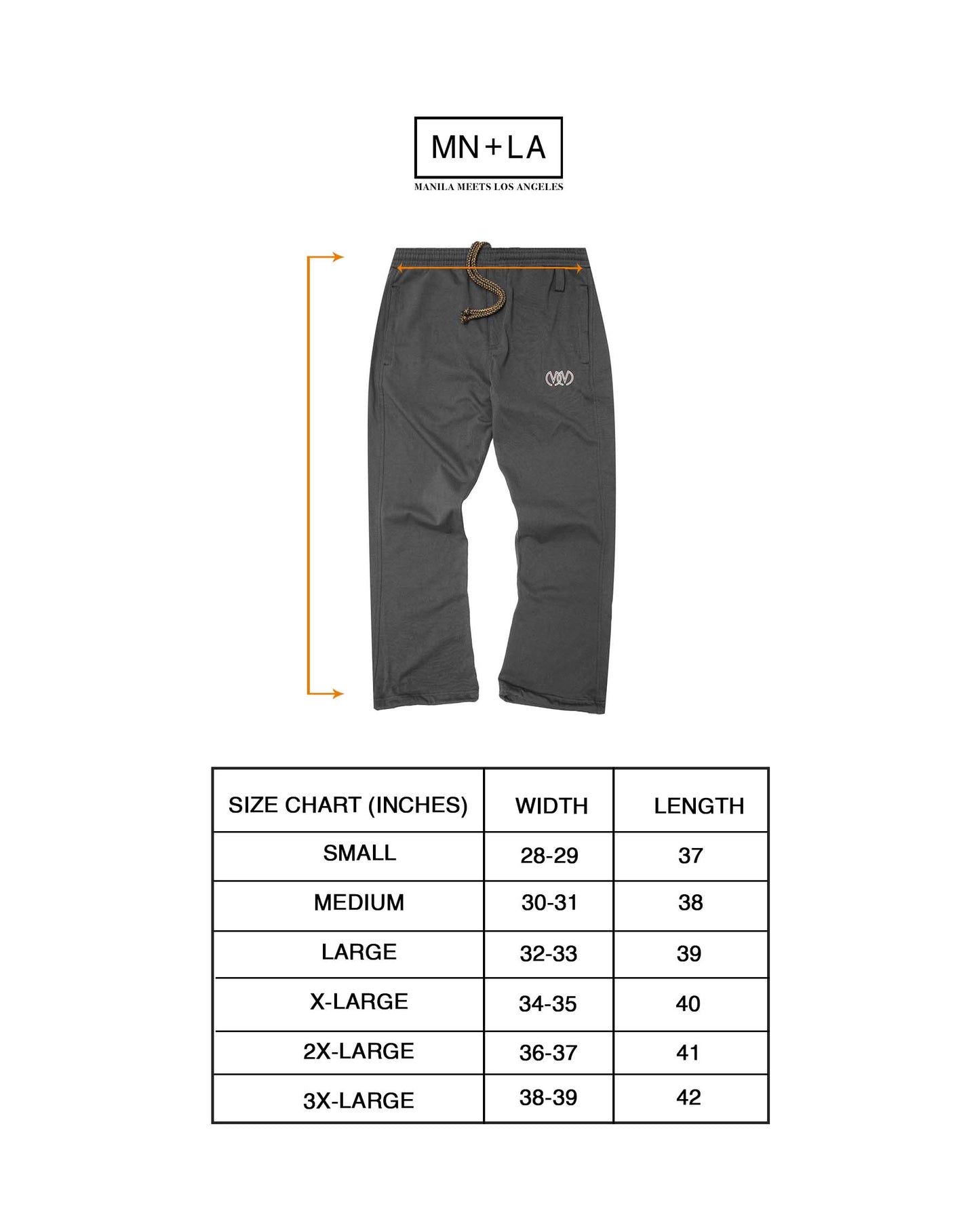 "TWIN M'$" BOOTCUT PANTS IN CHARCOAL GREY