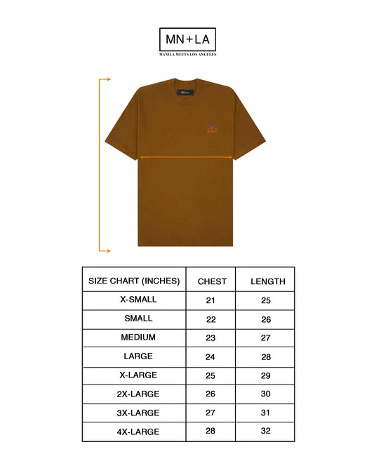 "MIDNIGHT MAGIC" TEE IN RUST