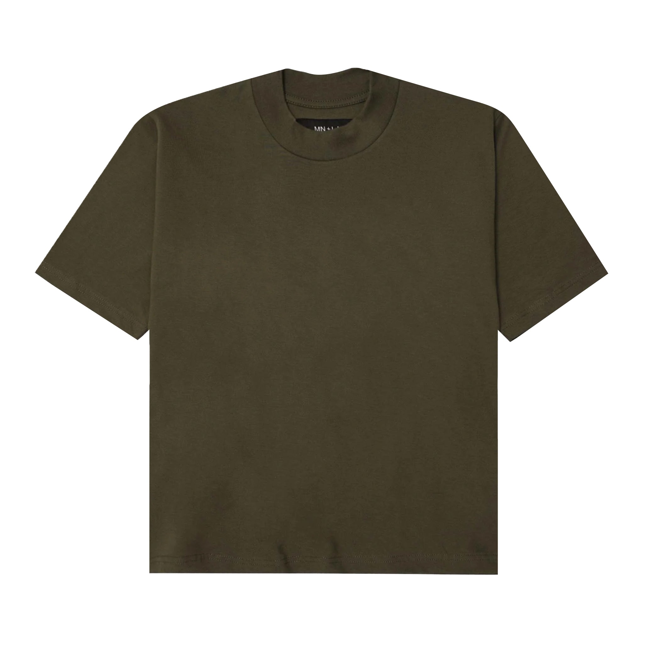 MOCK NECK TEE IN OLIVE – MN+LA