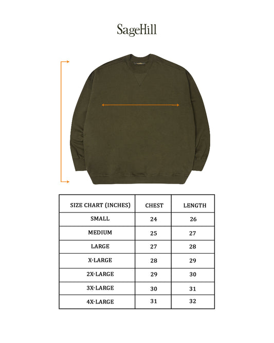 "RYŌSHI" SWEATSHIRT (001) IN MOSS