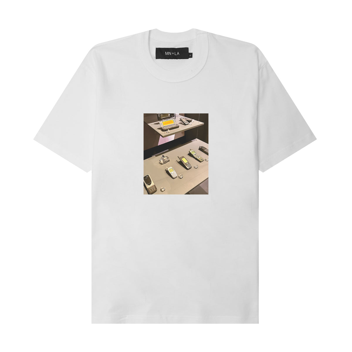 "ANALOG PHONE" TEE IN WHITE