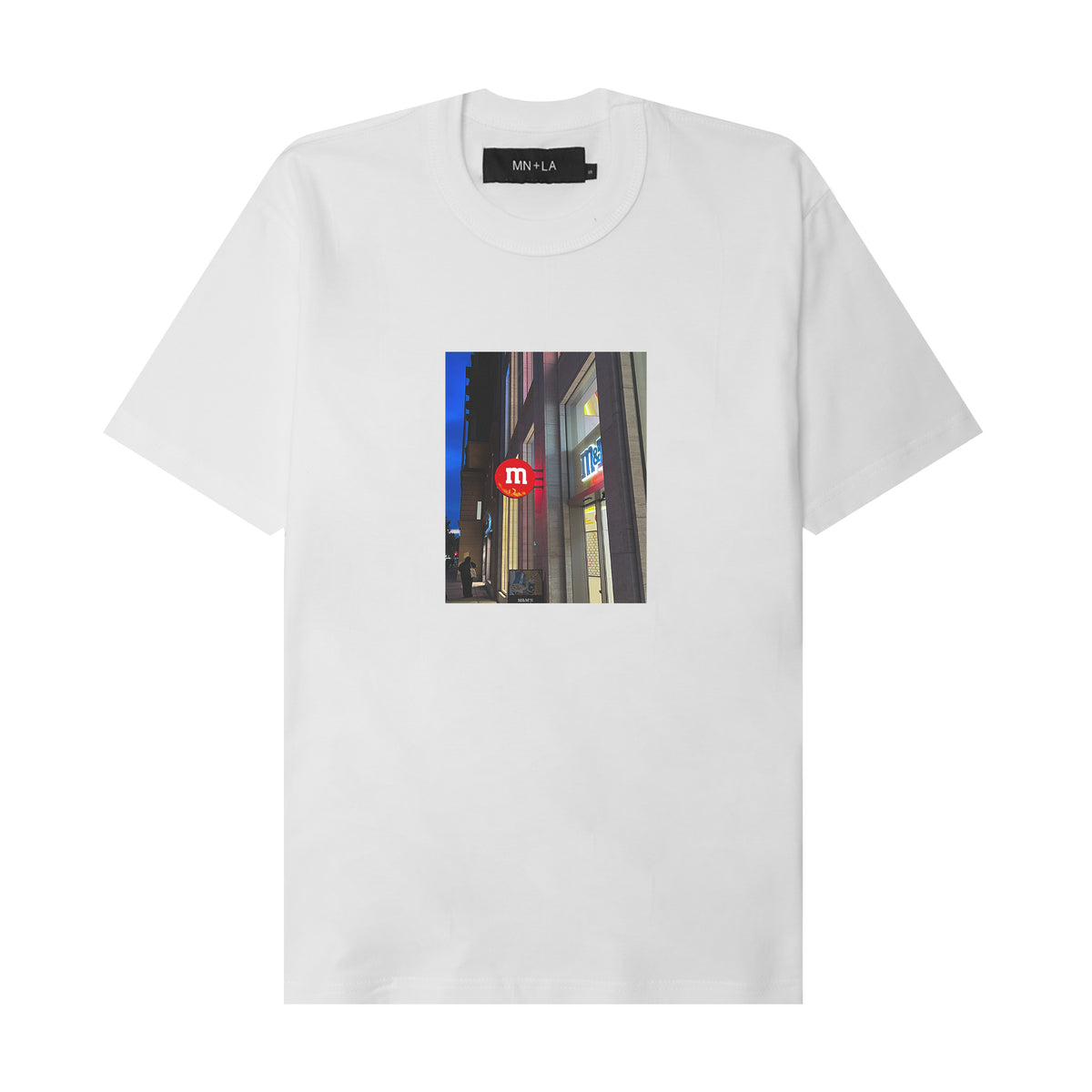 "M&M'S" TEE IN WHITE
