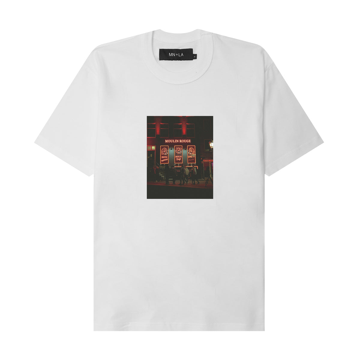 "MOULIN ROUGE" TEE IN WHITE