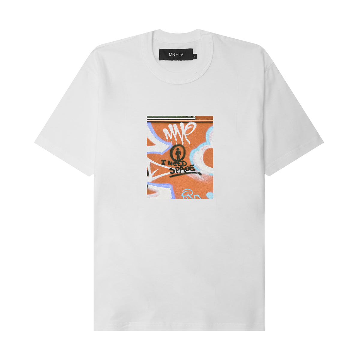 "I NEED SPACE" TEE IN WHITE