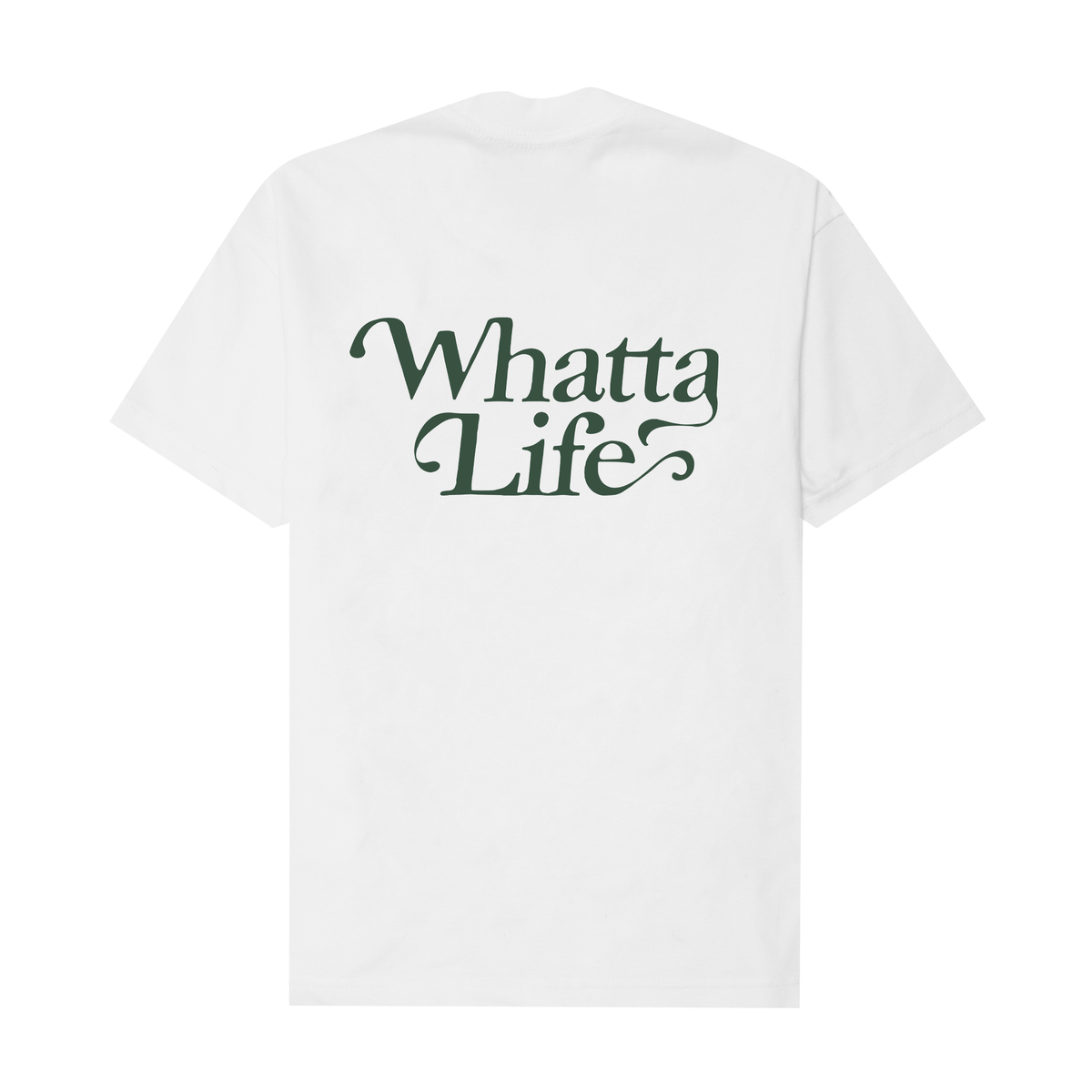 "WHATTA LIFE" TEE IN WHITE