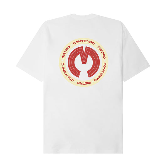 CONTEMPO RETRO "RING" TEE IN WHITE
