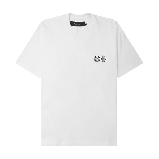 "GLITCH II" TEE IN WHITE