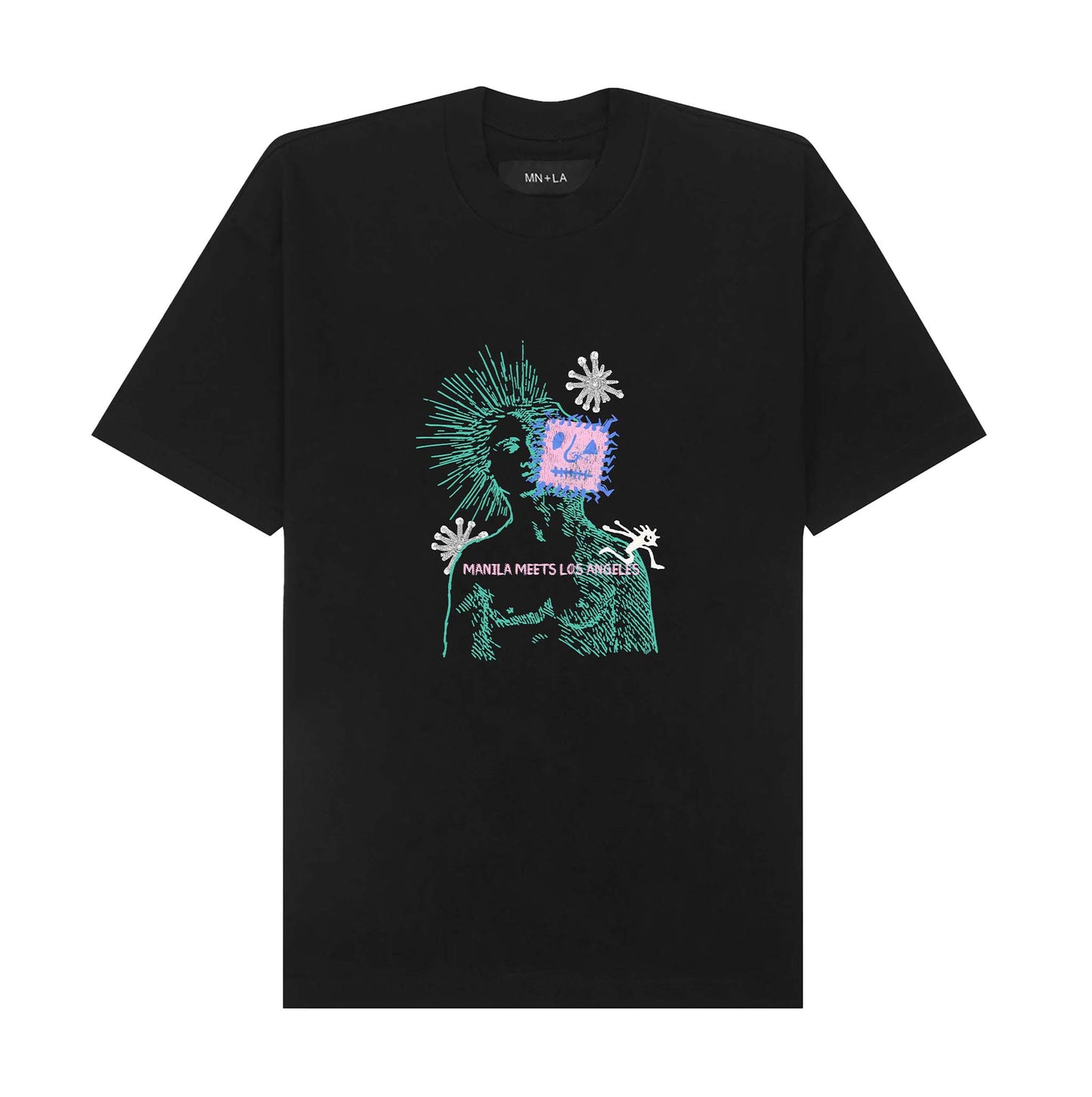 "DEAD INSIDE" TEE IN CAVIAR
