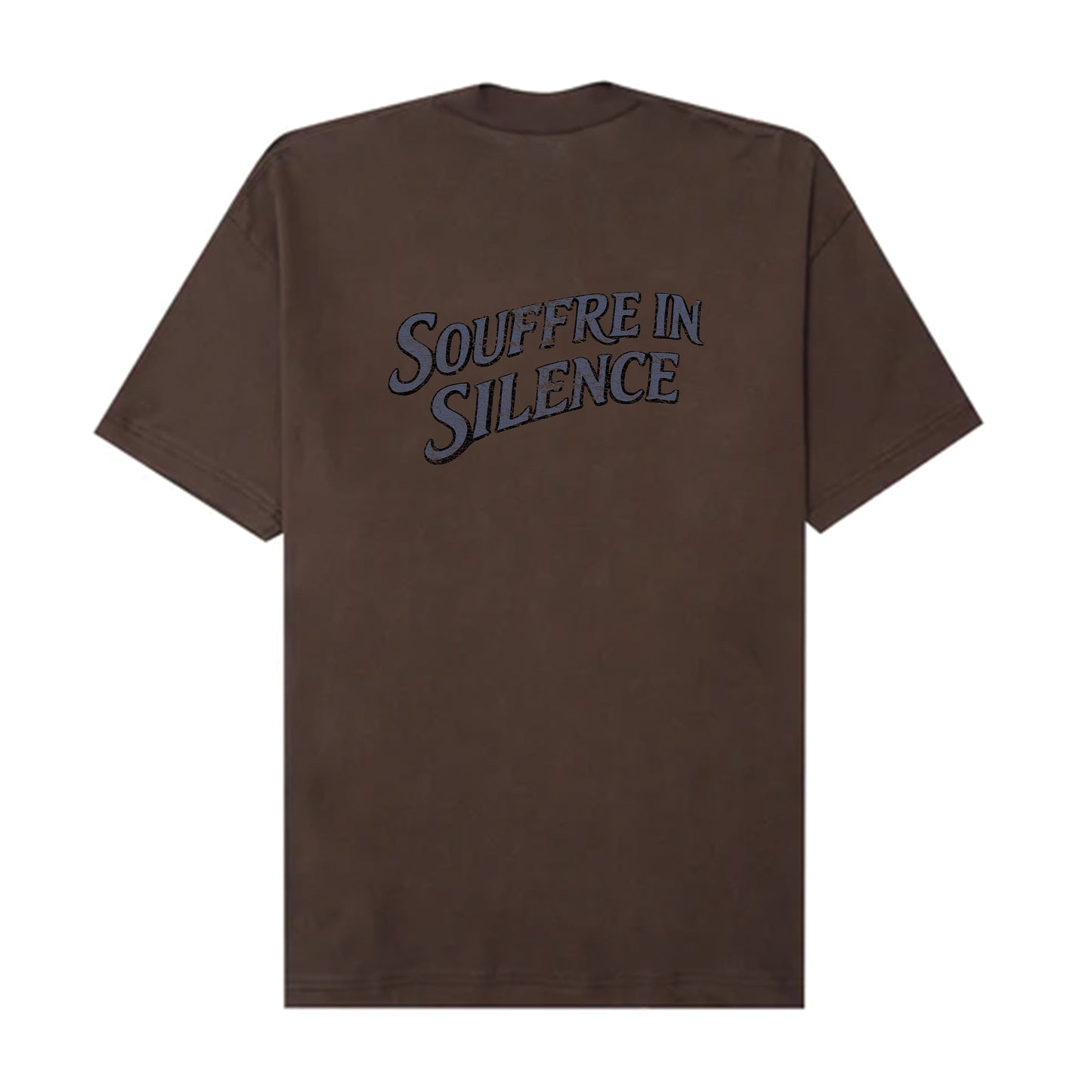 "SOUFFRE IN SILENCE" TEE IN WOOD