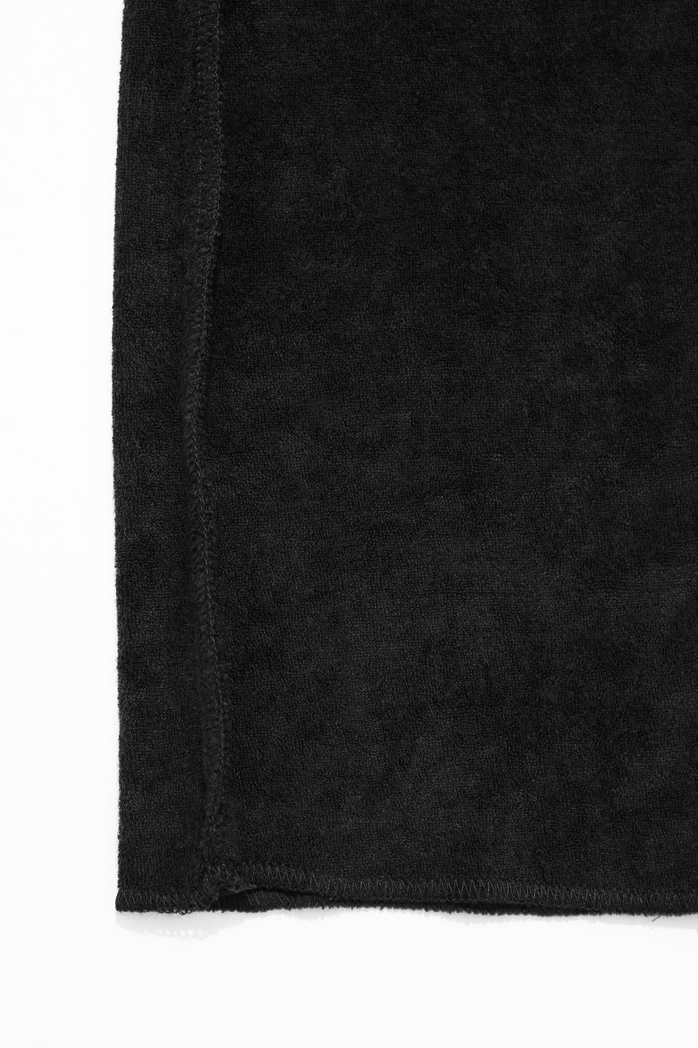 ANTHRACITE TOWEL TERRY RAW FINISH LOUNGE PANTS