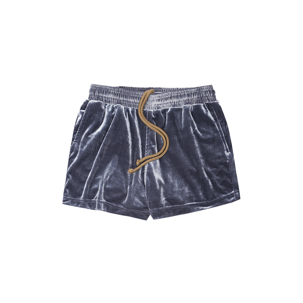 VELOUR HOUSE SHORTS IN BLUE