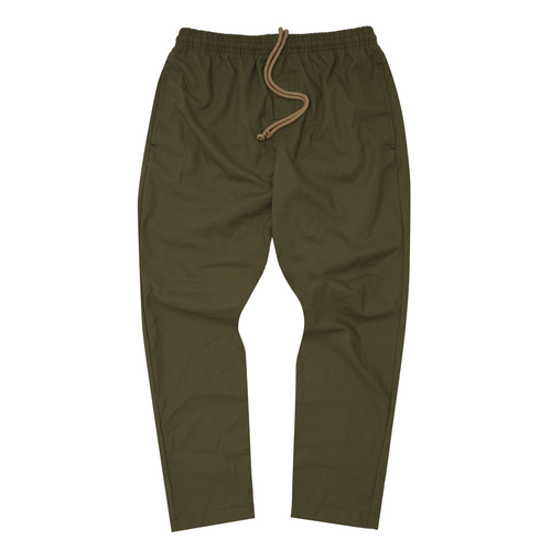 LINEN LOUNGE PANTS IN OLIVE