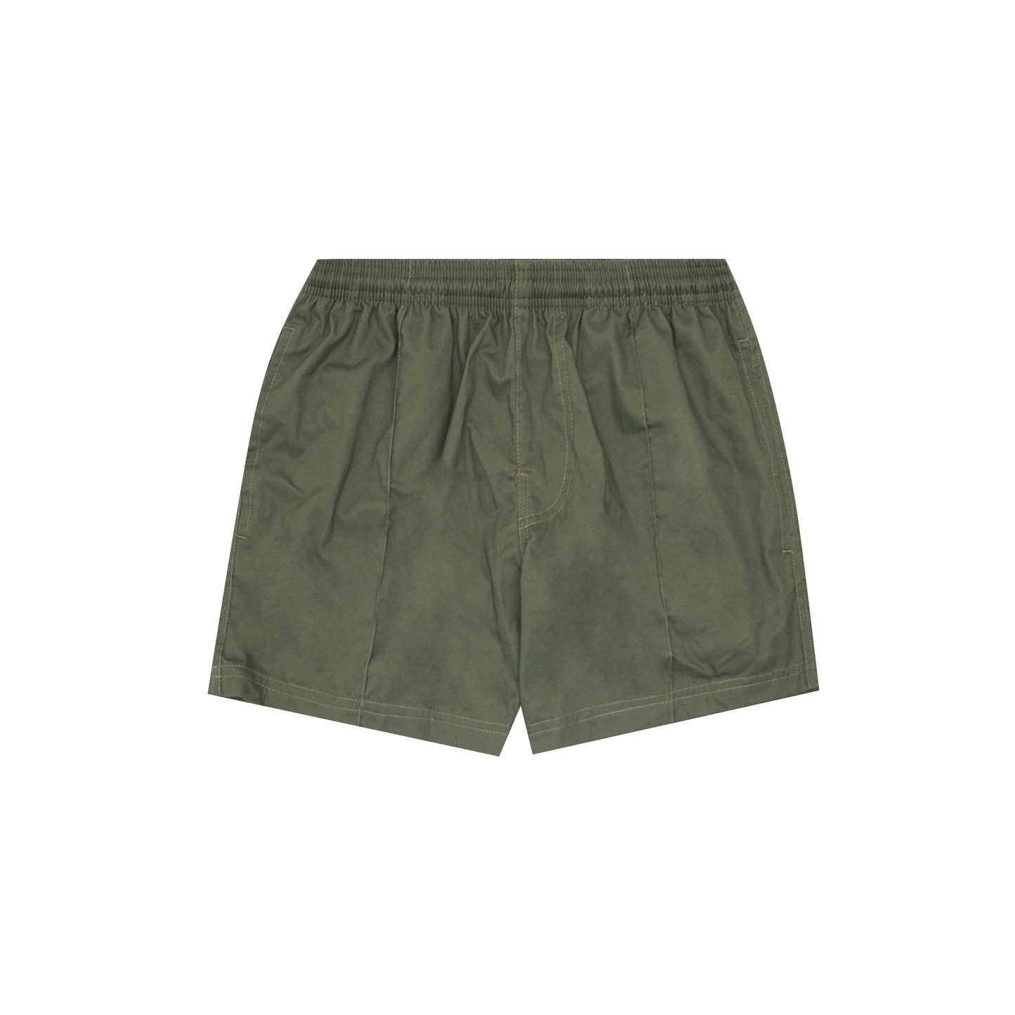 PLEATED HOUSE SHORTS IN MOSS GREEN