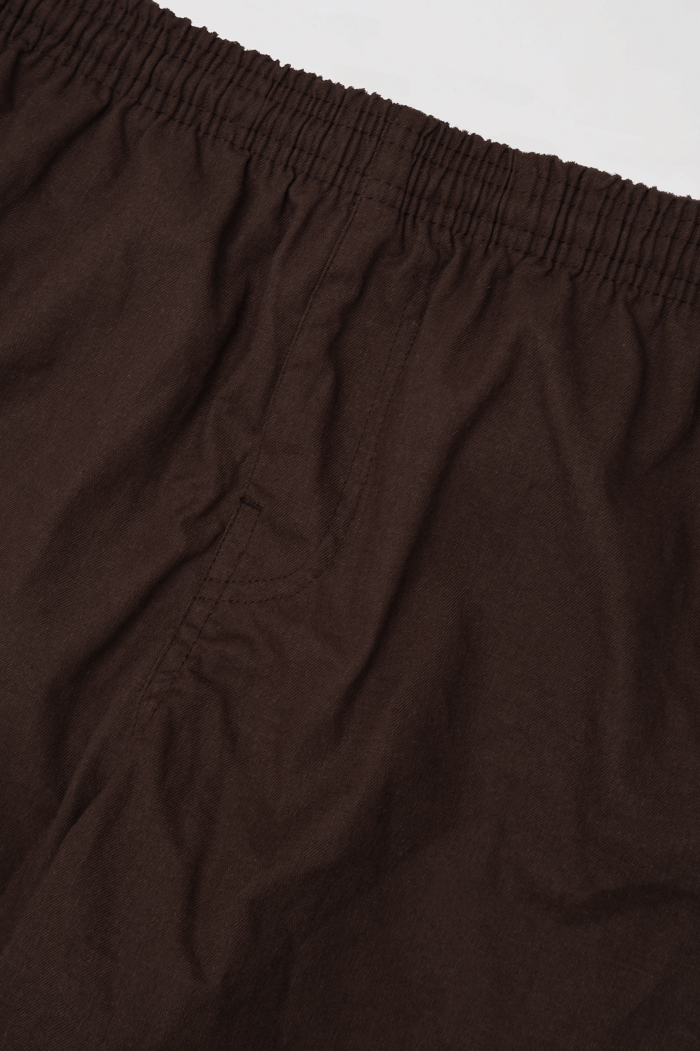 LINEN WIDE CROPPED PANTS IN WOOD