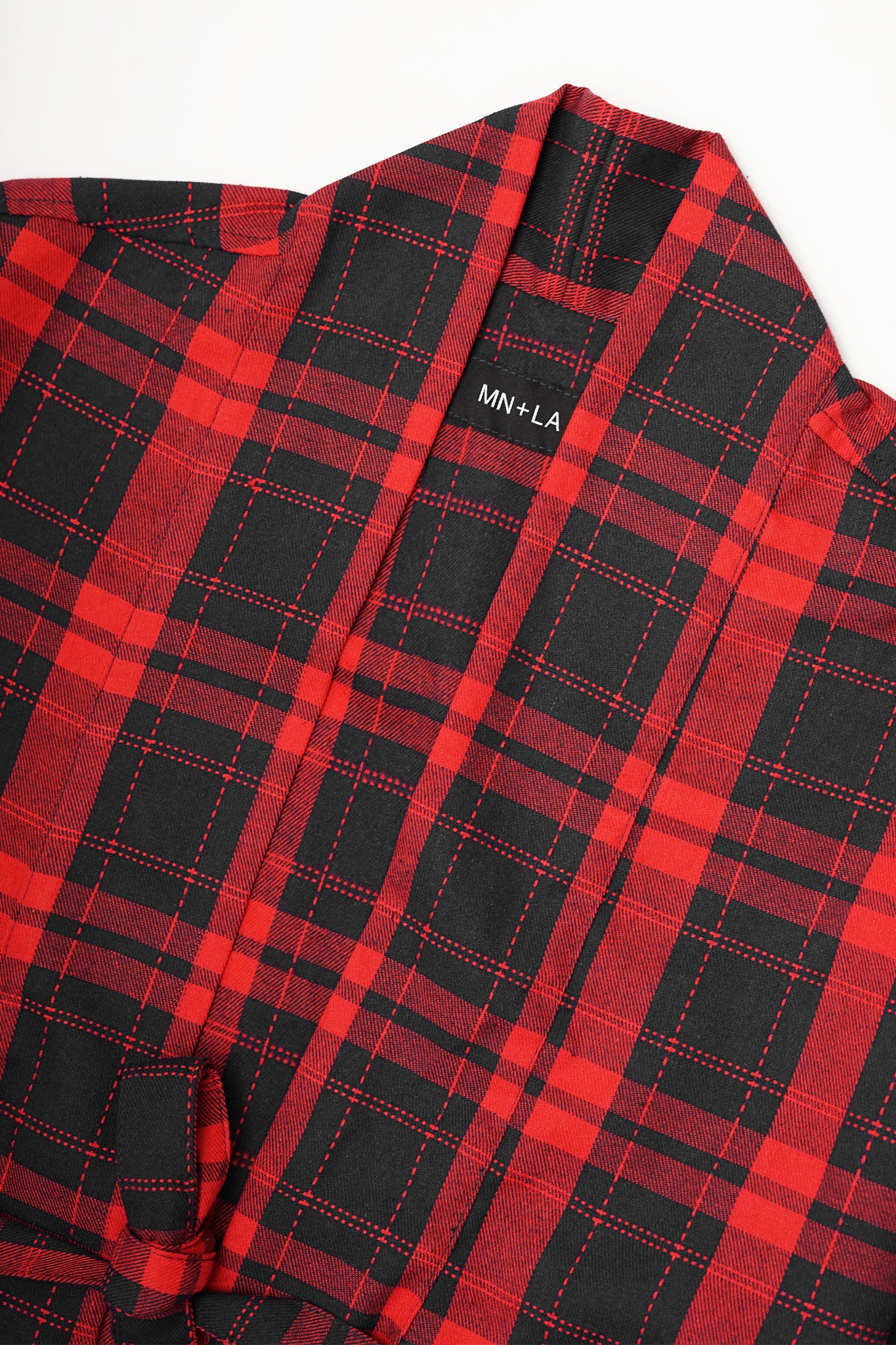 NAVY/RED S/S DRAPE