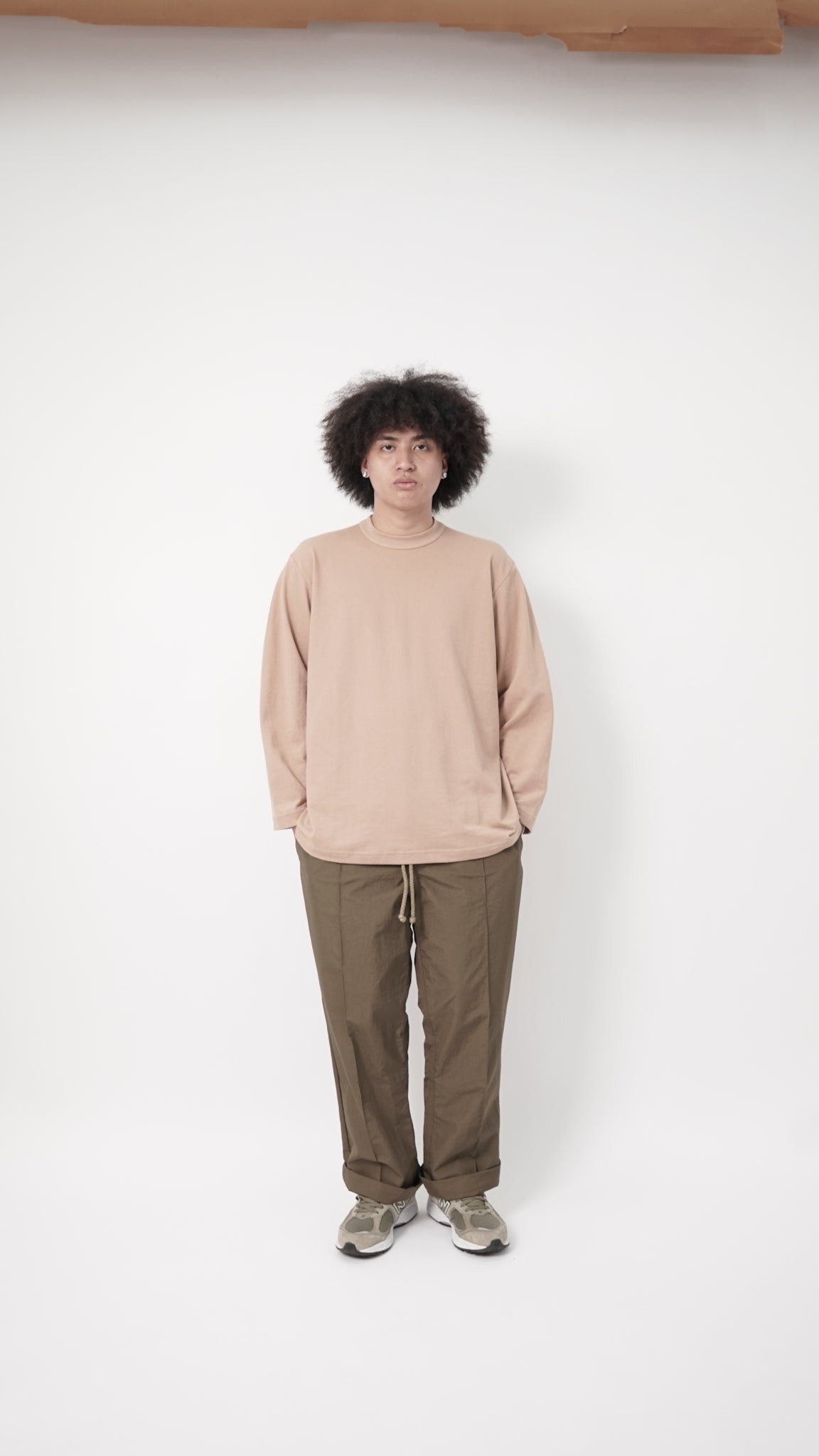 WAFFLE WEAVE LONGSLEEVE TEE V3 IN WHEAT