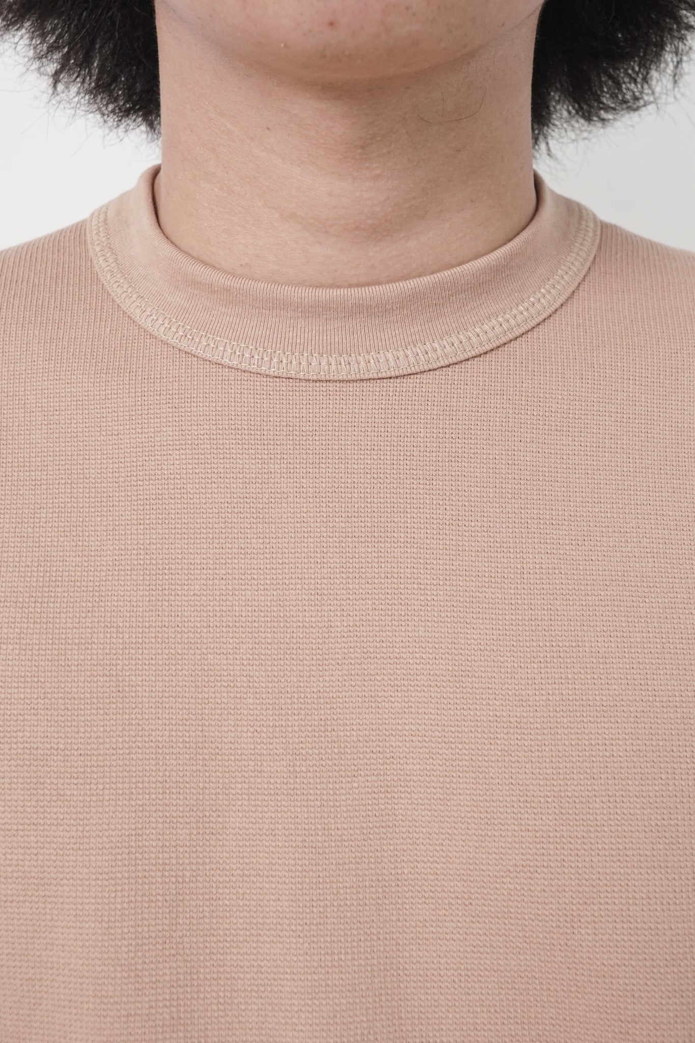WAFFLE WEAVE LONGSLEEVE TEE V3 IN WHEAT