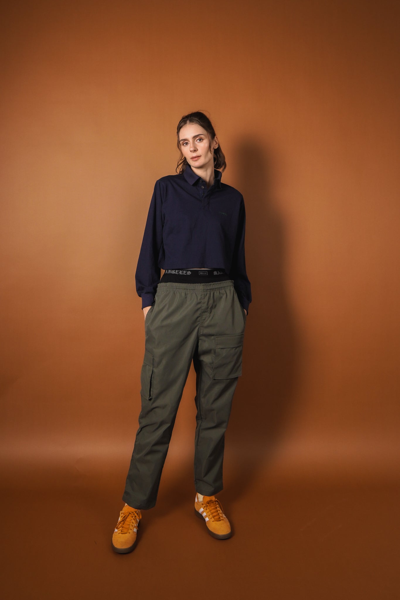 LONGSLEEVE POLO SHIRT IN NAVY