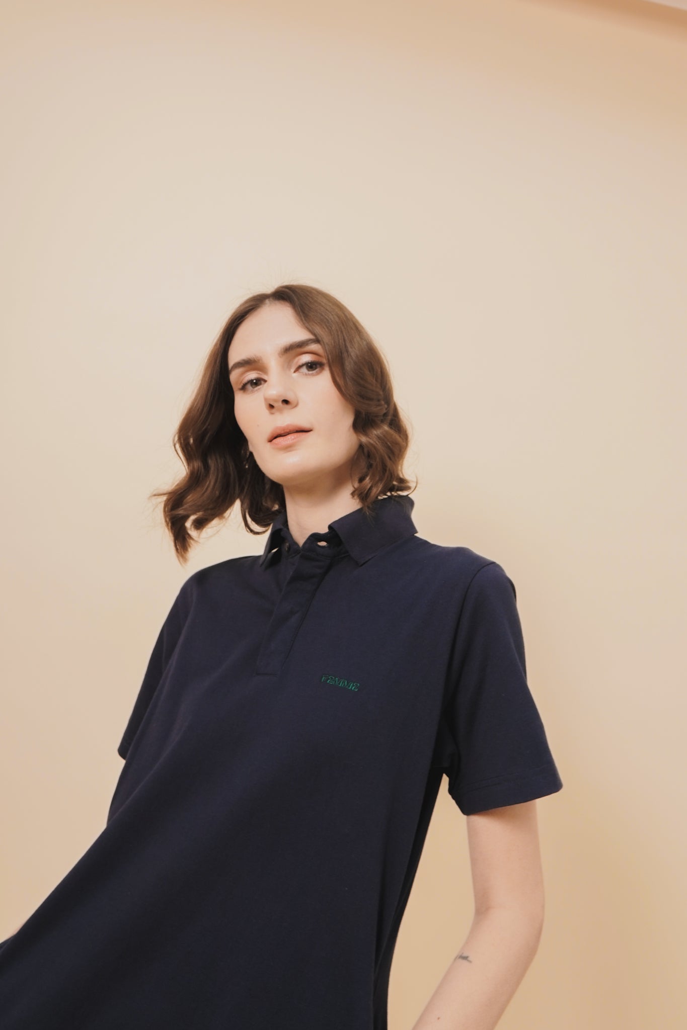 POLO DRESS IN NAVY