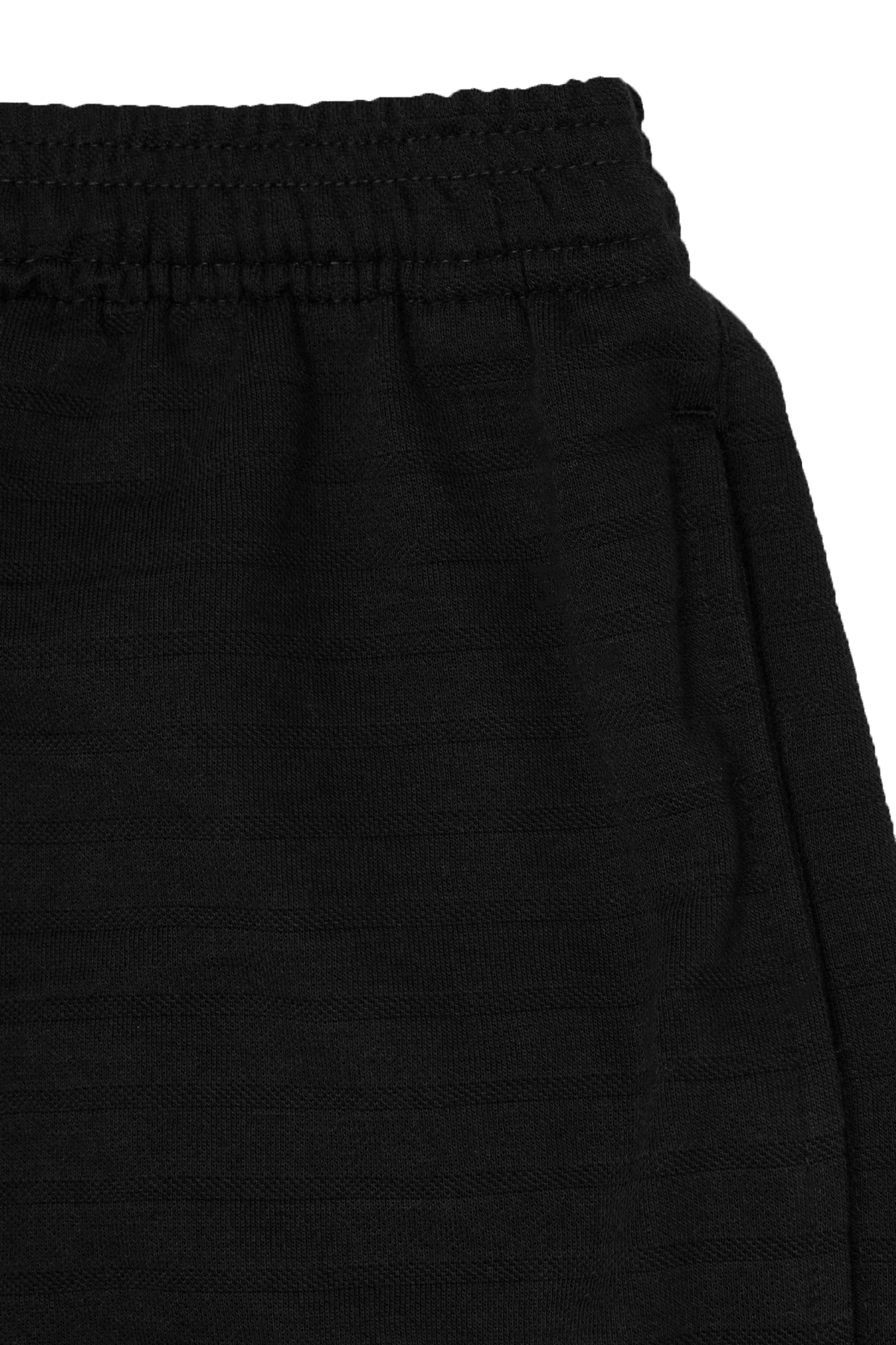 STRIPED PIQUE LOUNGE PANTS V2 IN CAVIAR