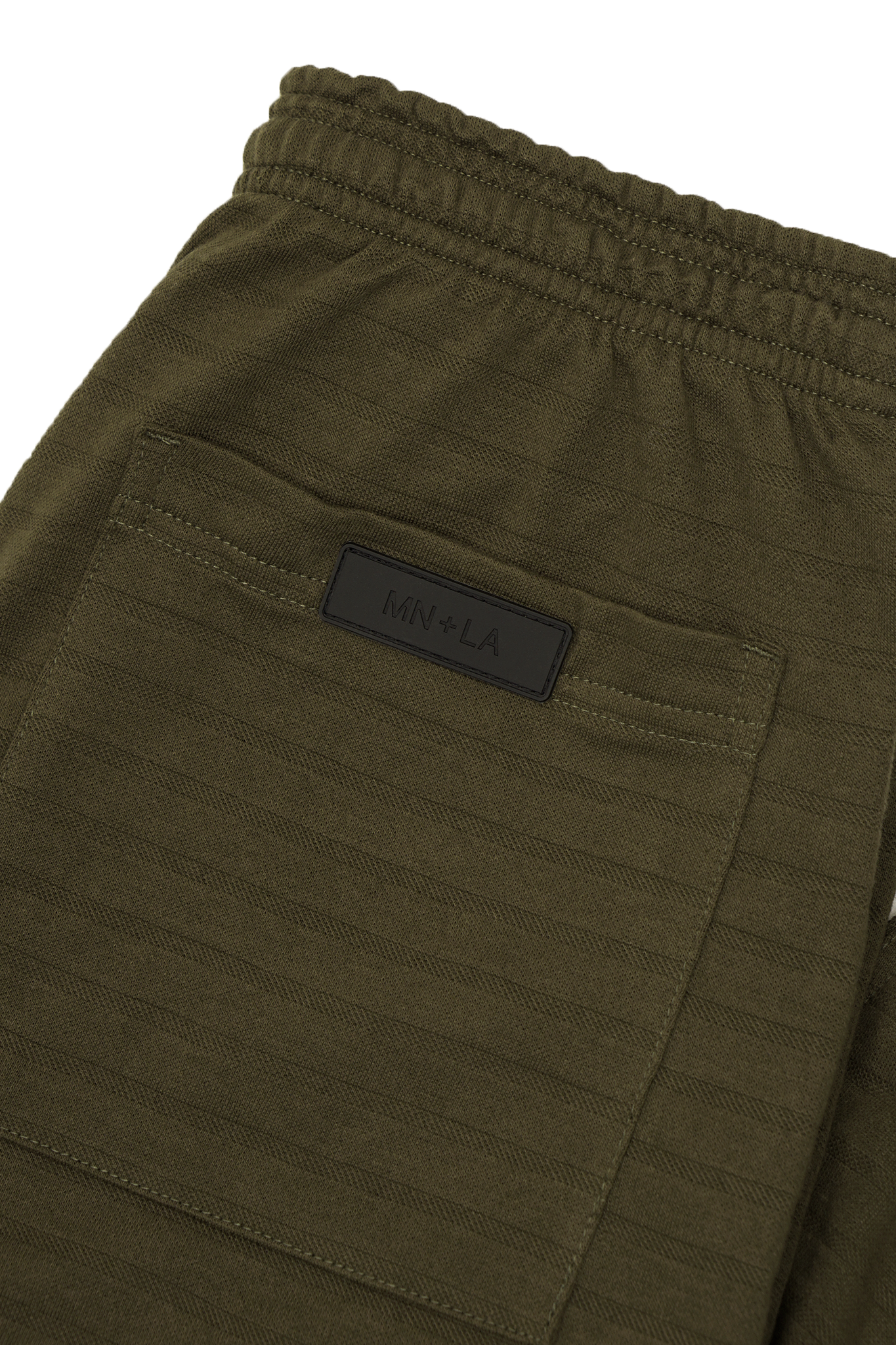 STRIPED PIQUE LOUNGE PANTS V2 IN OLIVE