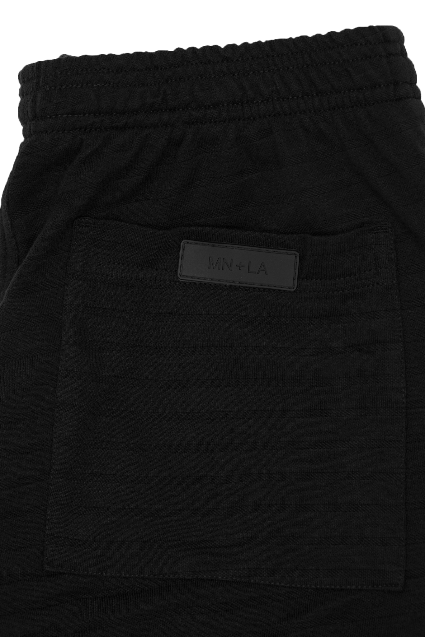 STRIPED PIQUE LOUNGE PANTS V2 IN CAVIAR
