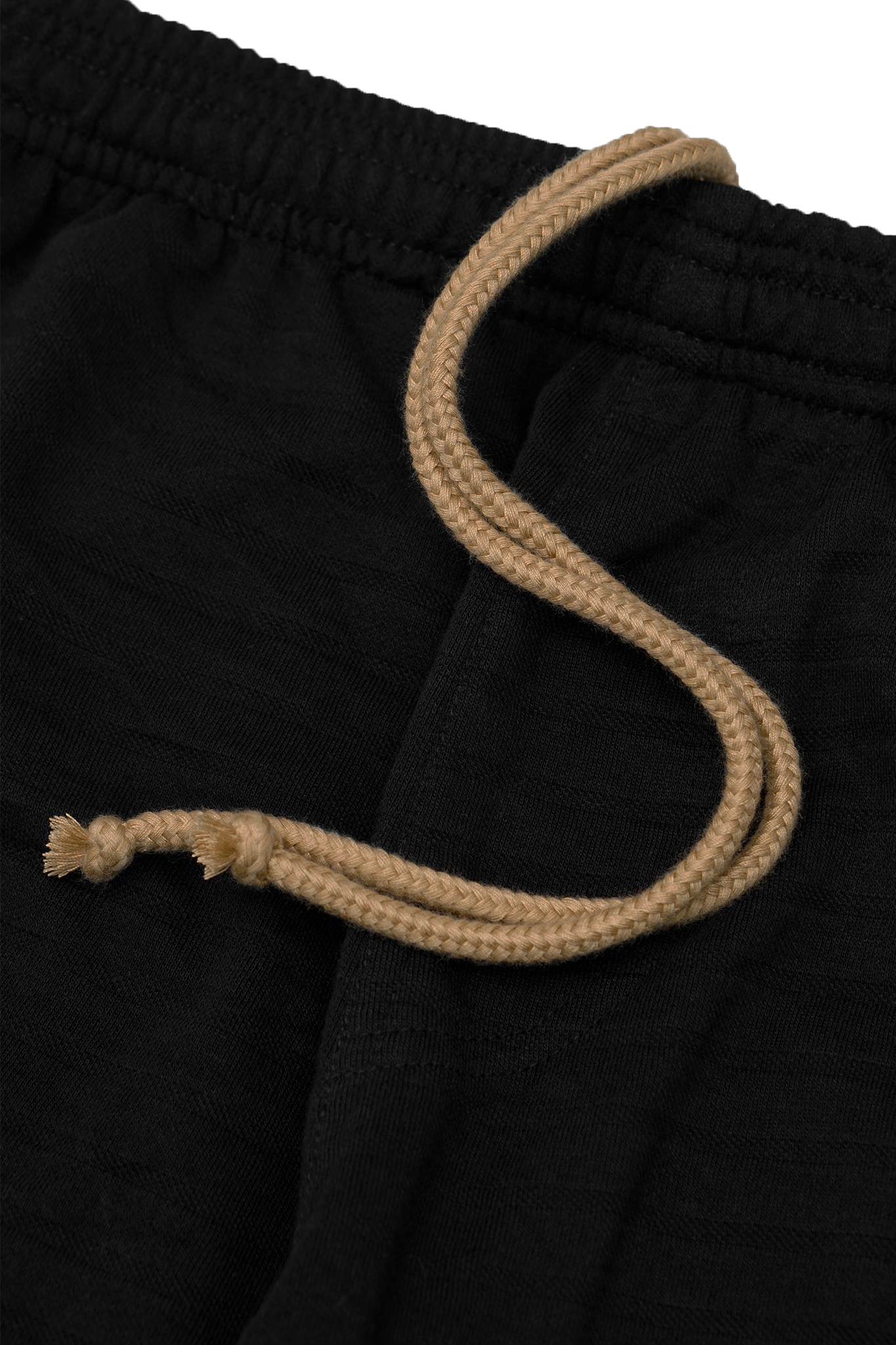STRIPED PIQUE LOUNGE PANTS V2 IN CAVIAR