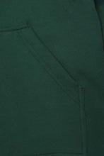 "M'$ SPECKS V2" CUTOFF HOODIE IN HUNTER GREEN