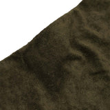 OLIVE TOWEL TERRY RAW FINISH LOUNGE PANTS