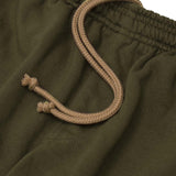 RAW FINISH CROPPED PANTS IN OLIVE