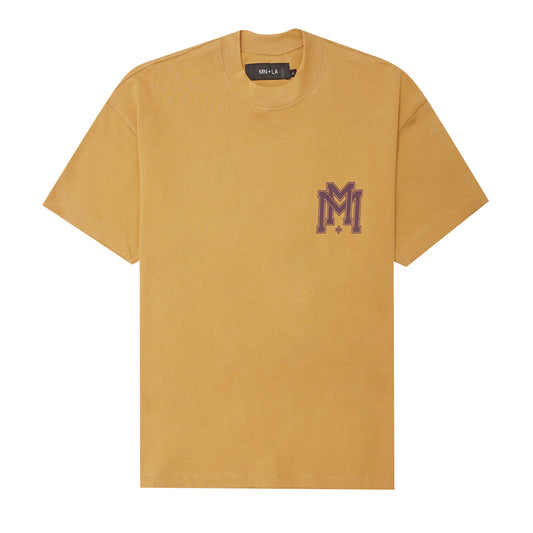 M'$ UNIVERSITY V2 TEE IN MUSTARD