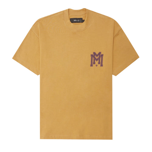 M'$ UNIVERSITY V2 TEE IN MUSTARD