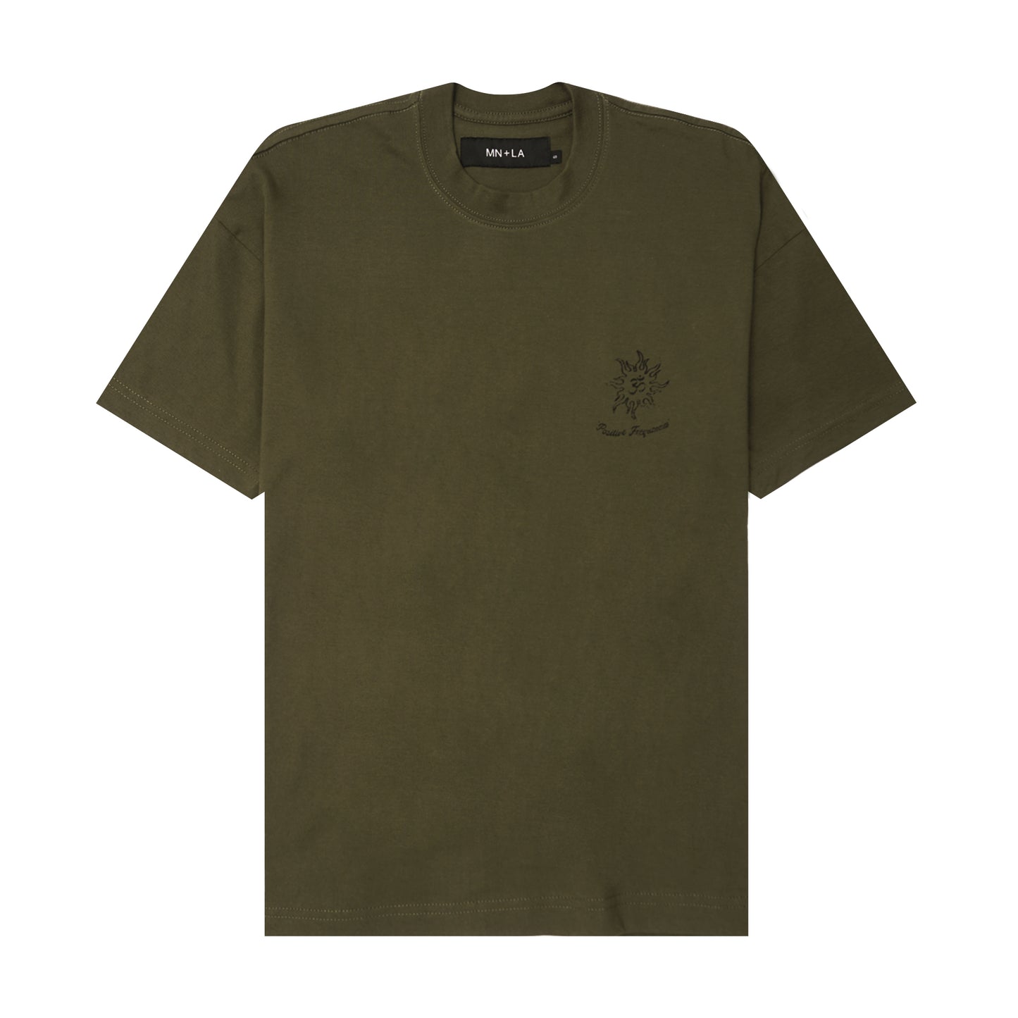 "POSITIVE FREQUENCIES" TEE IN OLIVE