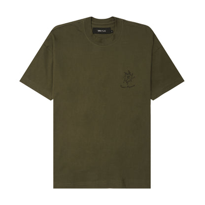 "POSITIVE FREQUENCIES" TEE IN OLIVE