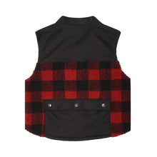 SHINOBI VEST IN CARMINE PLAID