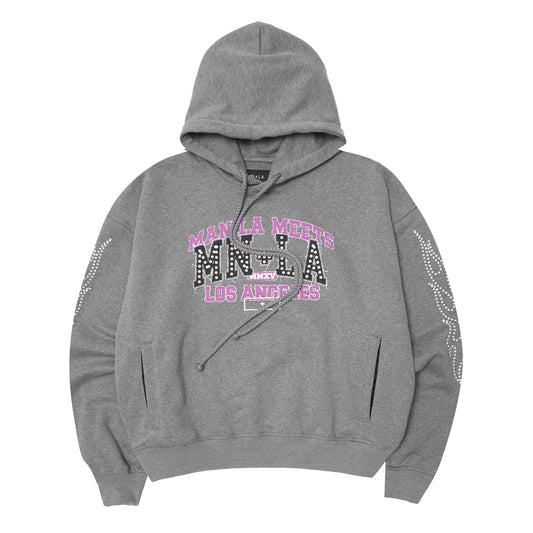 "MN+LA™ MMXV" HOODIE IN GRAPE