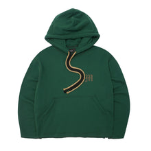 "M'$ SPECKS V2" CUTOFF HOODIE IN HUNTER GREEN