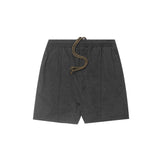 PLEATED HOUSE SHORTS IN MIDNIGHT HEATHER