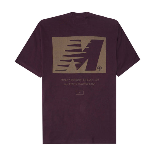 "OUTDOOR EXPLORATION" TEE IN SHADOW PURPLE