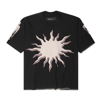"THE ENLIGHTENED ONE" WAFFLE TEE IN ANTHRACITE