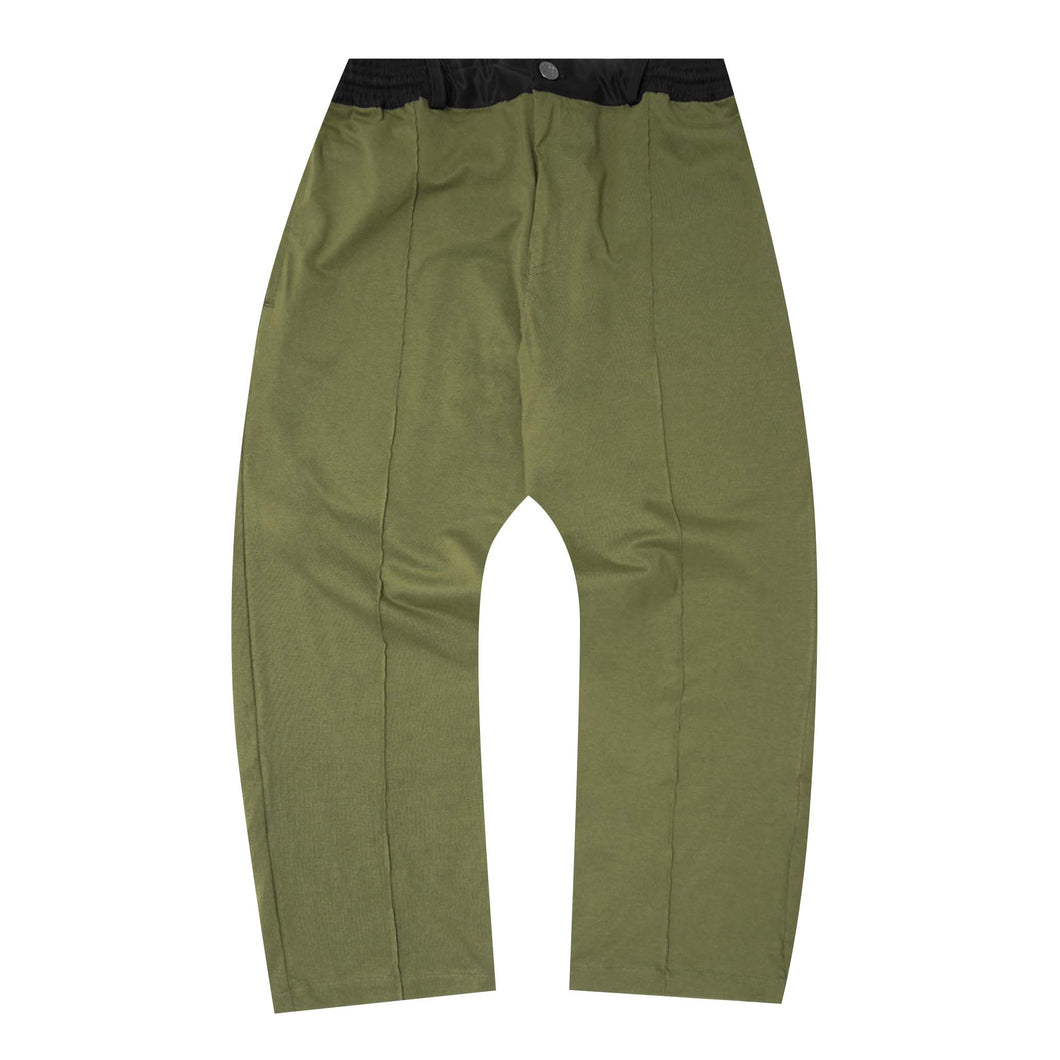 PLEATED ULTRA WIDE PANTS IN OLIVE