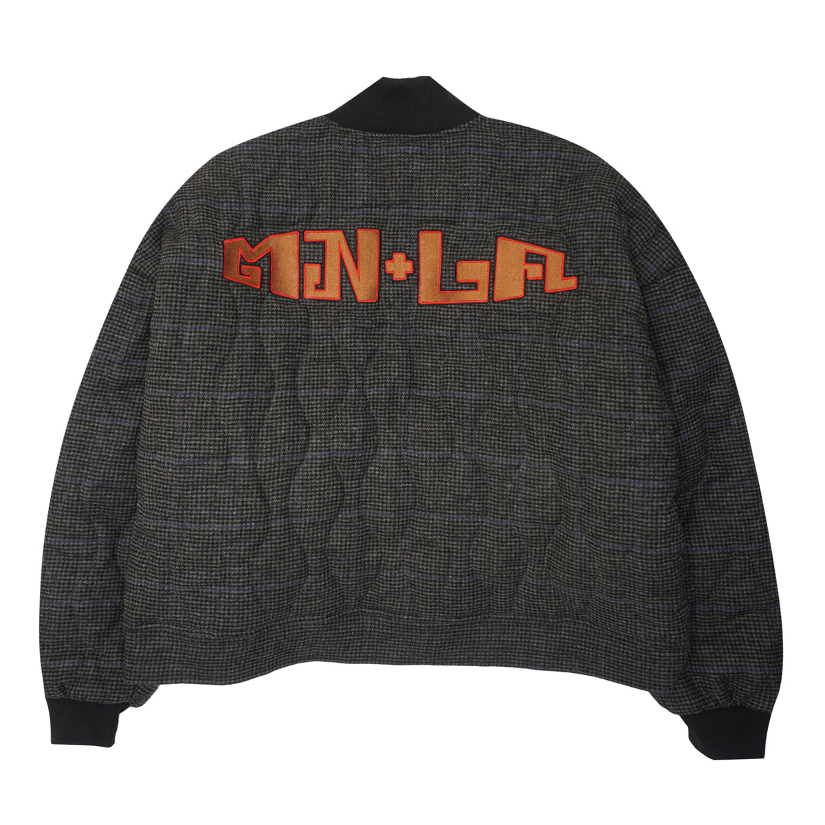 "THAI" BOMBER JACKET IN PIGEON PLAID/SAFFRON