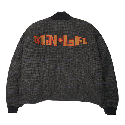 "THAI" BOMBER JACKET IN PIGEON PLAID/SAFFRON
