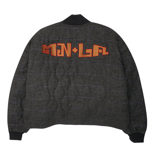 "THAI" BOMBER JACKET IN PIGEON PLAID/SAFFRON