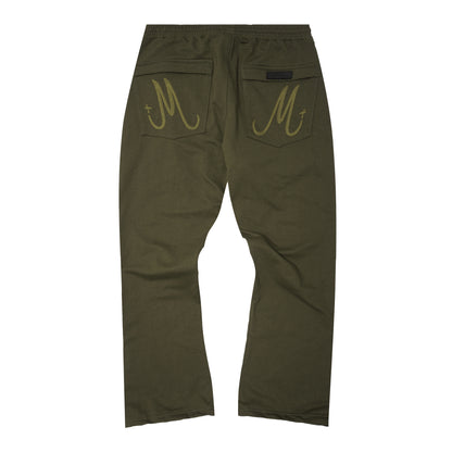 M+ BOOTCUT PANTS IN OLIVE