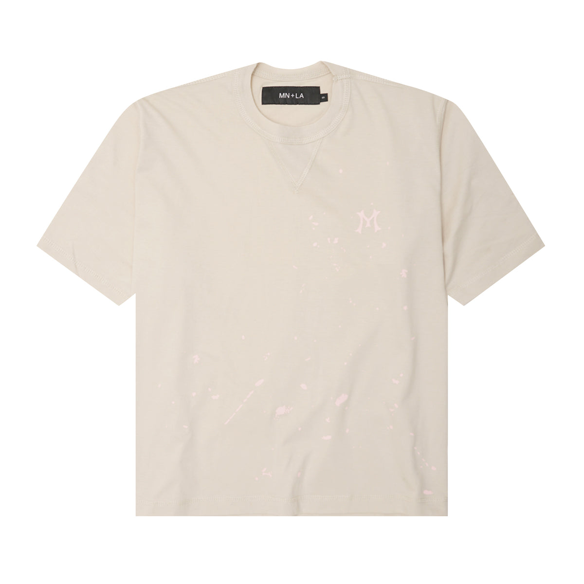 "HITTER" V3 MILITIA MOCK NECK LITE TEE IN PALE ROSE