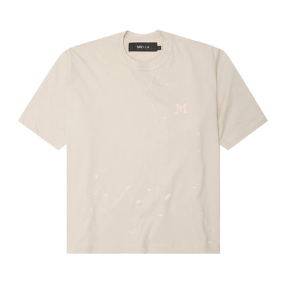 "HITTER" V3 MILITIA MOCK NECK LITE TEE IN PALE ROSE