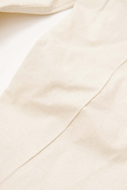 LINEN PLEATED WIDE PANTS IN OAT/OLIVE