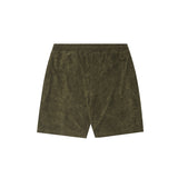TOWEL TERRY SWEATSHORTS IN OLIVE